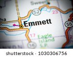 Emmett. Idaho. USA on a map.