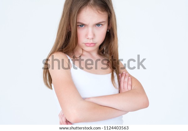 Emotion Face Child Making Hurt Look Stock Photo (Edit Now) 1124403563