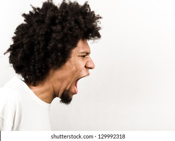 Emotional Facial Expression Of Man - Scream