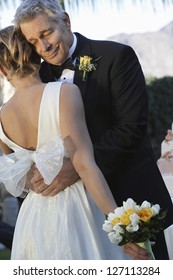 Emotional Father Hugging His Daughter On The Day Of Wedding