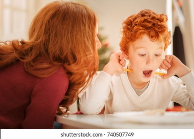 Emotional Kid Getting Excited Over Something