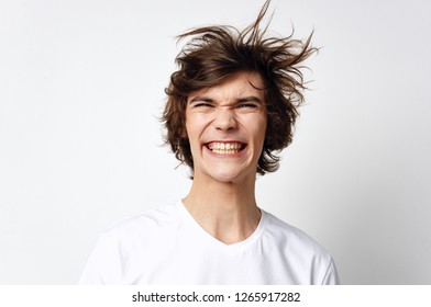 Emotional Young Man Bared His Teeth Stock Photo 1265917282 | Shutterstock