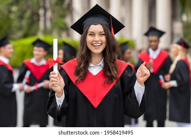 Emotional Young Woman Student Having Graduation Stock Photo 1958419495 ...