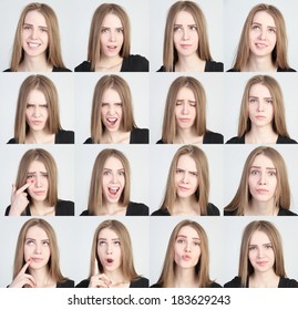 emotions of beautiful girl - Shutterstock ID 183629243