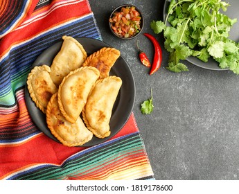 Empanadas Bolivianas Típicas Fritas, Empanada Is A Type Of Baked Or Fried Turnover Consisting Of Pastry And Filling