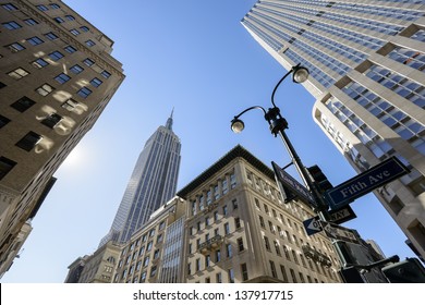 Empire State Building From East 36th Street & Fifth Avenue