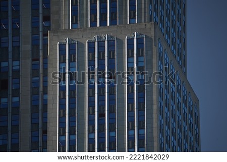 Empire States Building. Close up view of this architecture landmark from New York, United States of America.