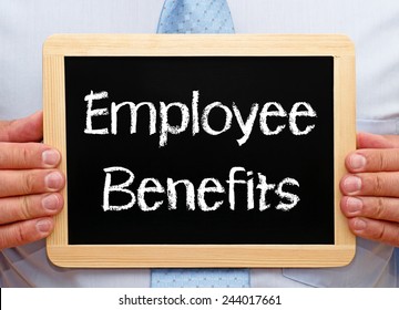 Employee Benefits - Businessman With Chalkboard