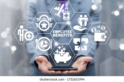 Employee Benefits Career Concept. Business Bonus Work Perks.