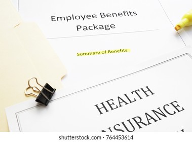 Employee Benefits Package (summary Of Benefits) And Health Insurance Document        