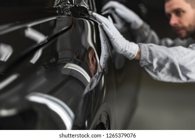 Employee Car Body Painting Shop Checks Stock Photo 1265379076 ...