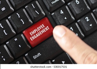 Employee Engagement Words On Red Keyboard Button