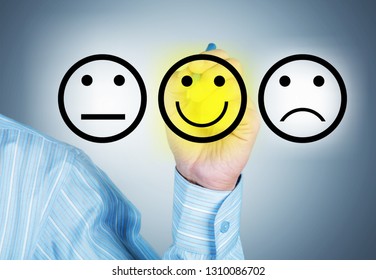 Employee Face Feedback Satisfaction Survey Background Stock Photo ...