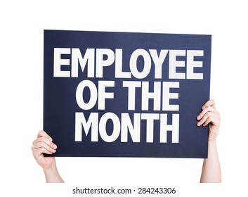 Employee Of The Month Card Isolated On White