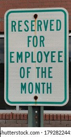 Employee Of The Month Parking Placard