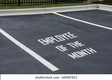 Employee Of The Month Sign On Parking Space