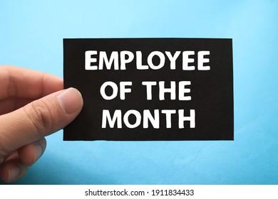 Employee of the month, text words typography written on paper against blue background, life and business motivational inspirational concept - Powered by Shutterstock