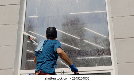 Employee Professional Cleaning Service Overalls Washes Stock Photo ...