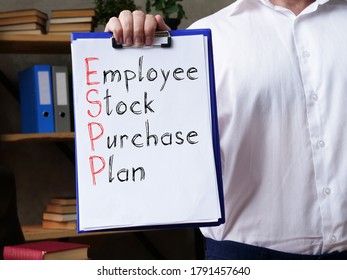 Employee Stock Purchase Plan ESPP Is Shown On The Conceptual Business Photo