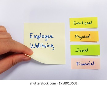 Employee Wellbeing Concept Using Sticky Pad