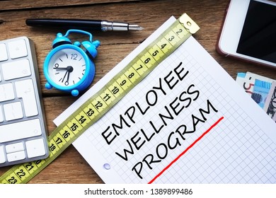 Employee Wellness Program Written On Personal Agenda At The Office
