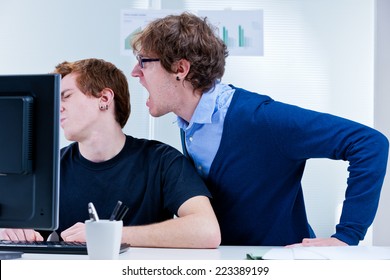 Employees Unhealthy Environment With Stress And Arguing