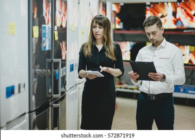 Employees Work At Household Appliances Store