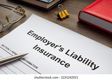 Employers liability insurance application form on the table.