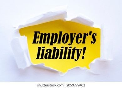 Employer's Liability Written Under Torn Paper.