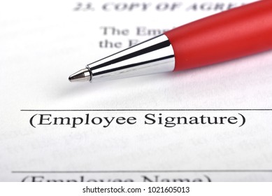Employment contract signing