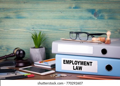 employment law concept. Binders on desk in the office. Business background - Shutterstock ID 770292607