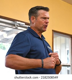 EMPORIA, KANSAS - JULY 24, 2022
Former Kansas Secretary Of State Kris Kobach Now Candidate For State Attorney General Addresses The Lyon County Republican Picnic.