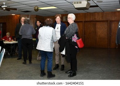 Emporia Kansas, USA, February 10, 2020
Dr. Barbara Bollier Who Is A Democratic Senatorial Candidate Was The Featured Speaker At Tonights Lyon County Democrats Monthly Meeting 