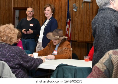 Emporia Kansas, USA, February 10, 2020
Dr. Barbara Bollier Who Is A Democratic Senatorial Candidate Was The Featured Speaker At Tonights Lyon County Democrats Monthly Meeting At The VFW Post 1980