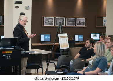 Emporia, Kansas, USA, October 8,  2015
Bo Burlingham, Editor-at-large For INC. And Business Author, Held A Discussion At The WIlliam Allen White Library With Students On Thursday Evening. 