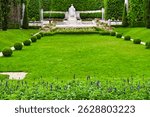 Empress Elisabeth monument in Volksgarten, Vienna, Austria,springtime