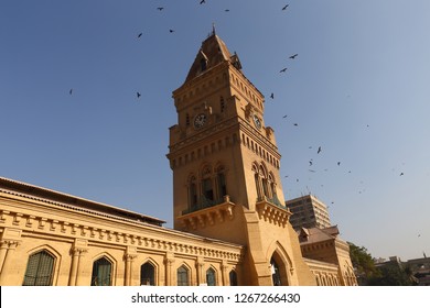 Empress Market Clock Tower In Karachi, Pakistan 