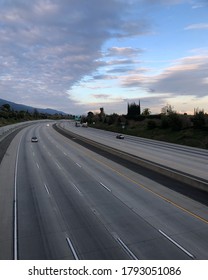 Empty 210 Freeway In San Bernardino County, CA. 