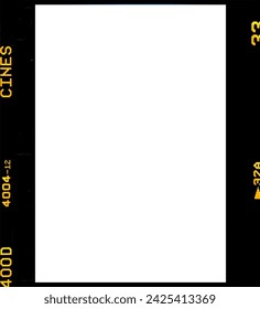empty 35mm Film Frame Or Border , vintage retro effect .