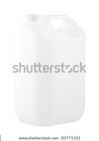 Empty  5 liters gallon isolated on white background 