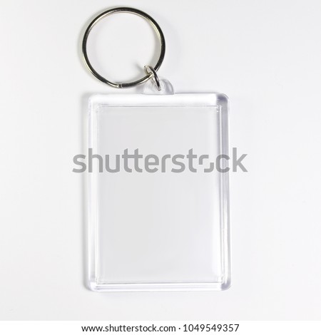 Empty acrylic keychain (Template). White background