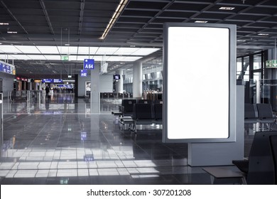 Empty Advertising Frame In Airport