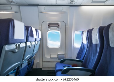 Empty Aircraft Seats And Windows.