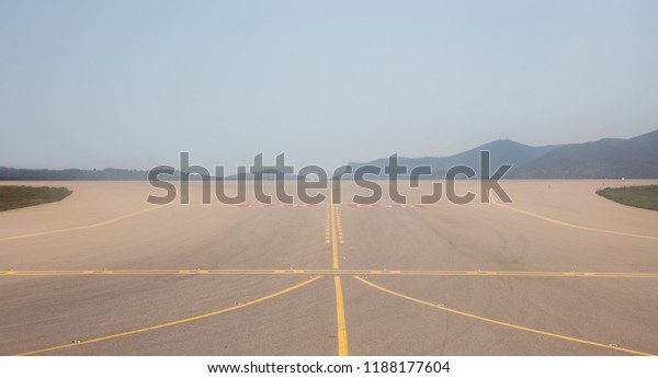 Empty Airport Runway Background - universe map travel and codes