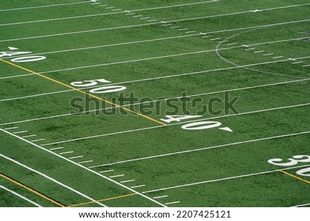 Empty american football lacrosse field
