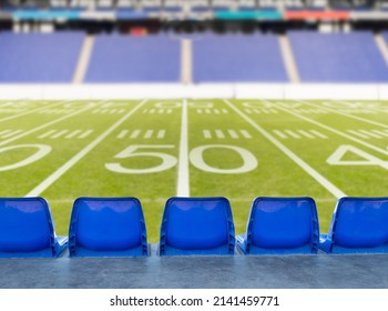 Empty American Football Stadium - Sporting Events With No People Or Closed