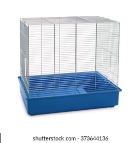 Empty Animal Cage Isolated On White