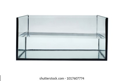 Empty Aquarium Isolated On White Background