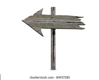 Empty Arrow Sign Made Out Wood Stock Photo 84937285 