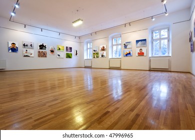 Empty Art Gallery View With Pictures - All Images From My Portfolio